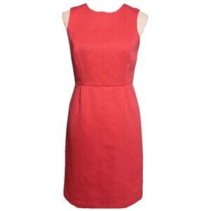 Banana Republic Women's Coral Sleeveless Zip Up Midi Dress Size 6